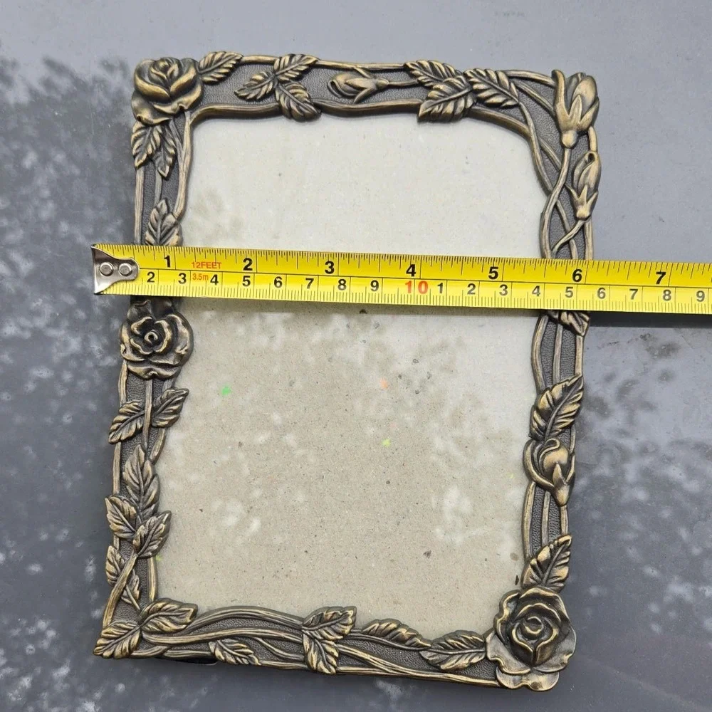 Vintage Floral Photo Frame Bronze Rose Picture Display Decor Weston Gallery